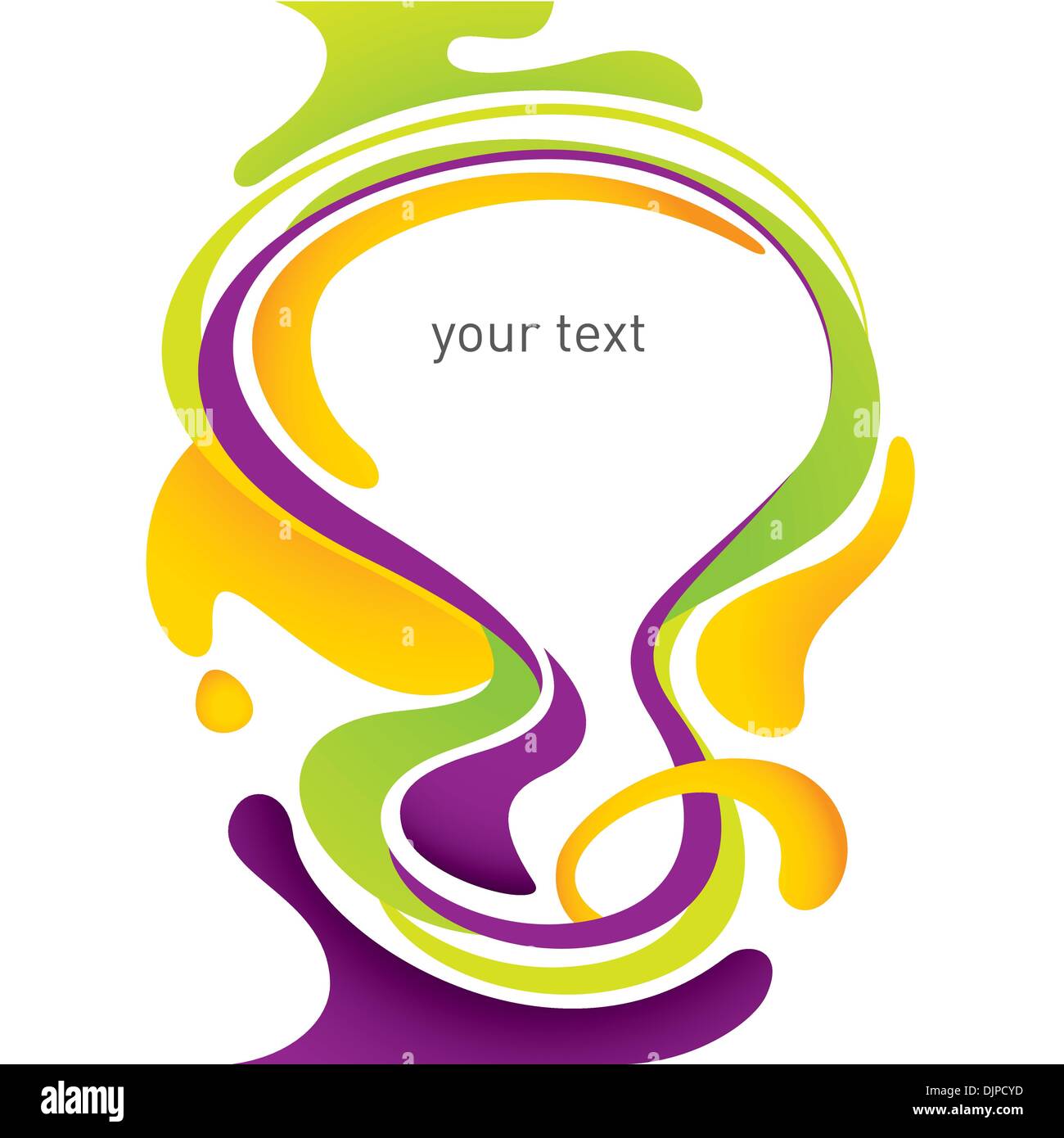 Modern layout with designed fluid shapes Stock Vector