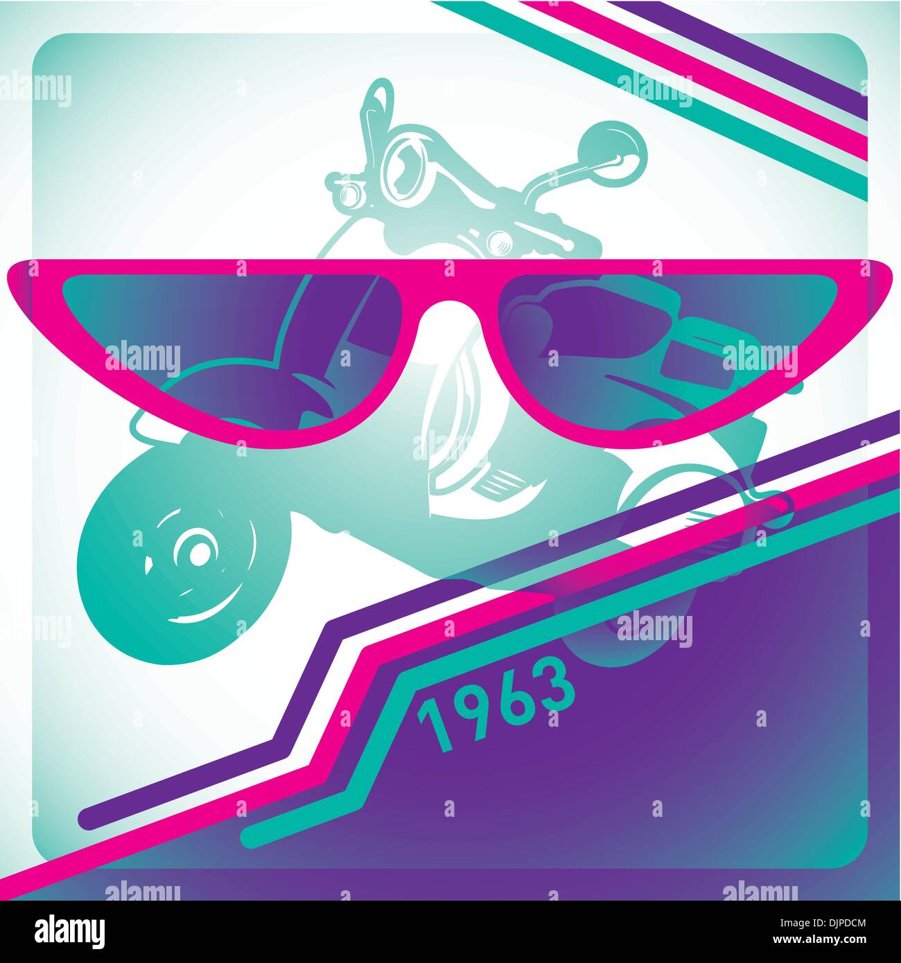 Modish background with retro objects Stock Vector
