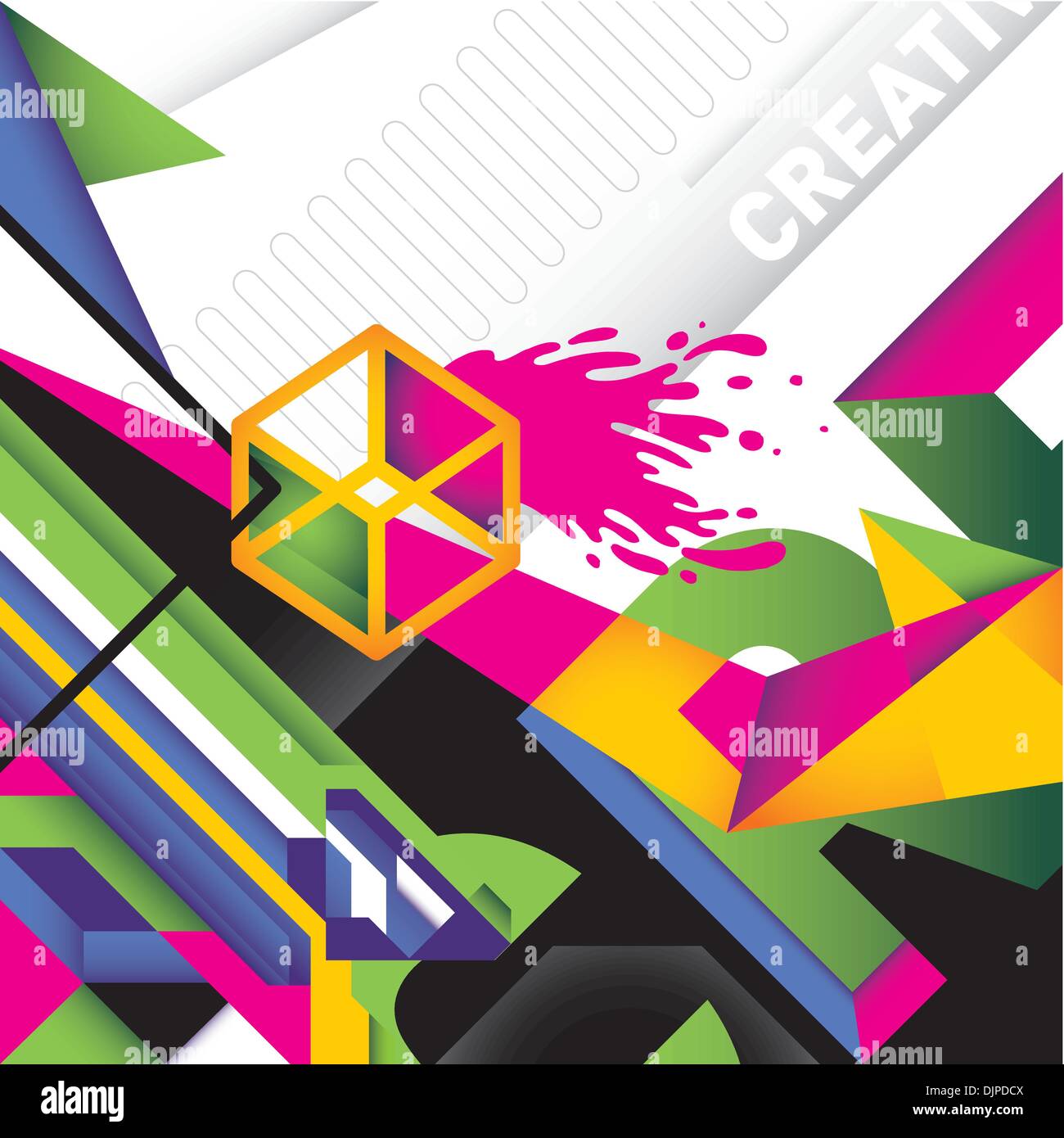 Modish creative abstraction in color Stock Vector