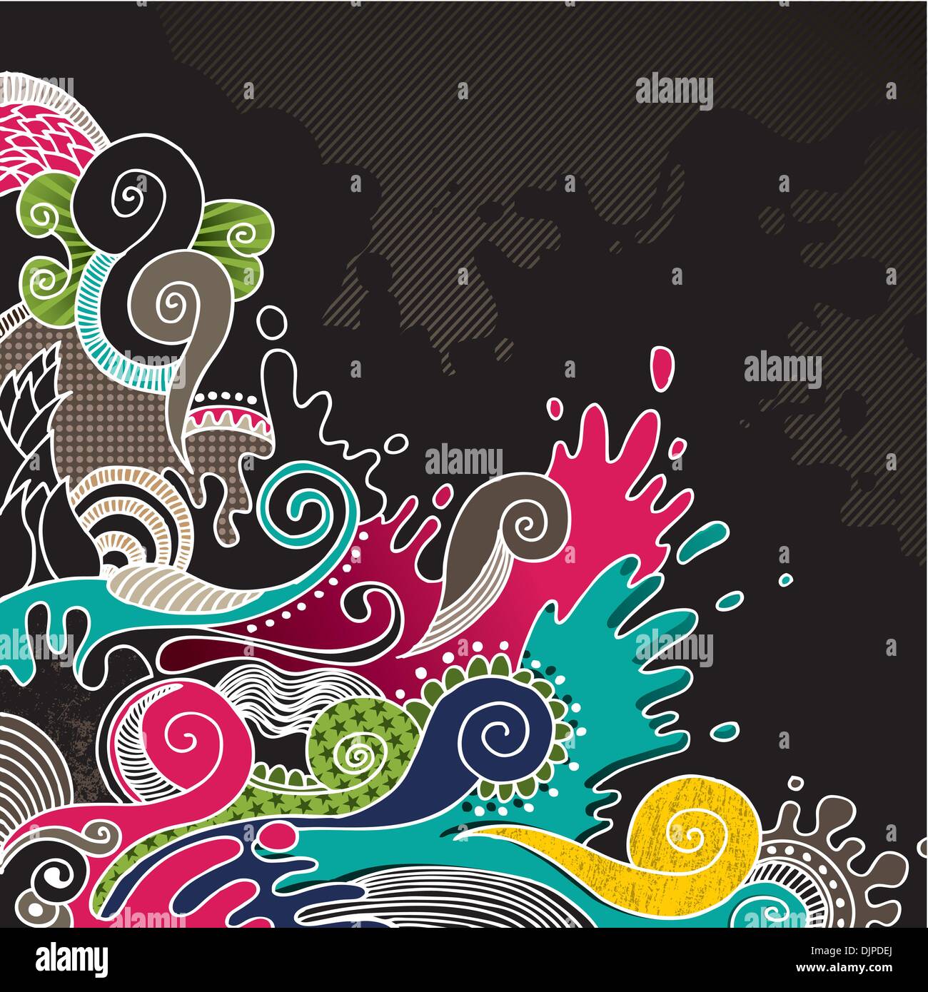 Psychedelic artistic colored background Stock Vector