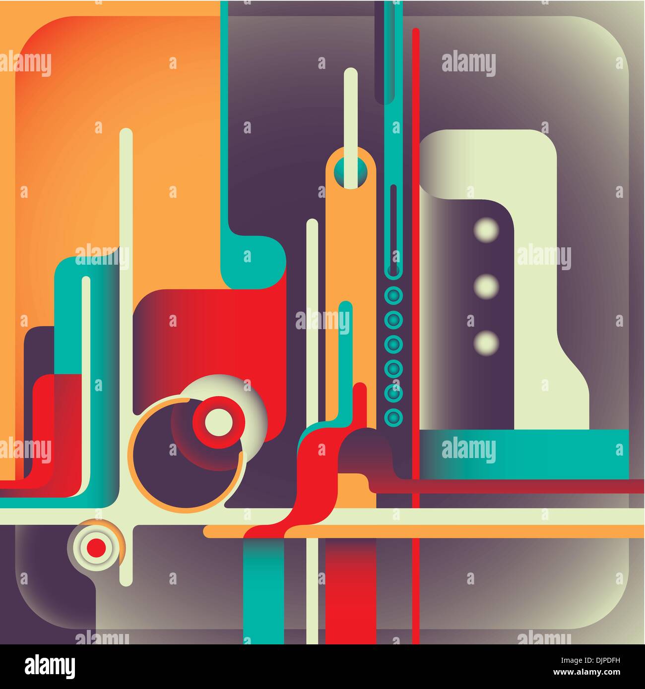 Retro technology abstraction Stock Vector