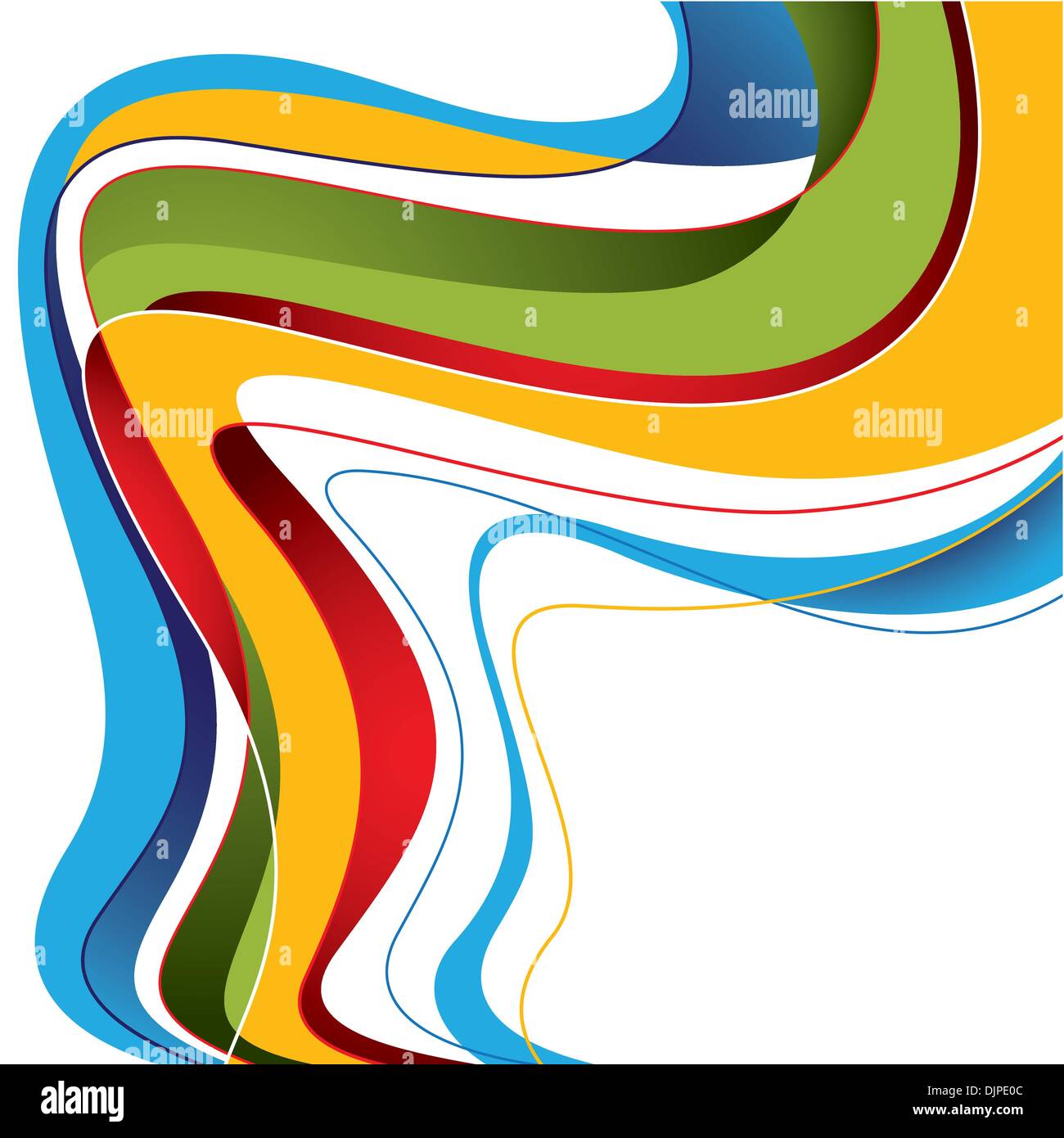 Stylized abstract graphic with fluid shapes Stock Vector