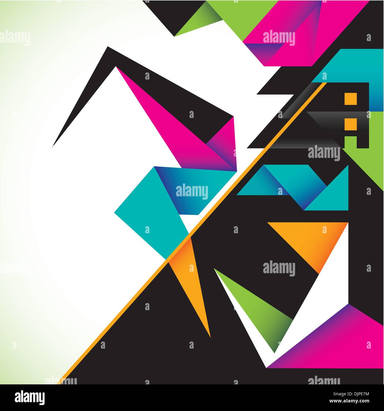 Trendy layout with designed abstraction Stock Vector
