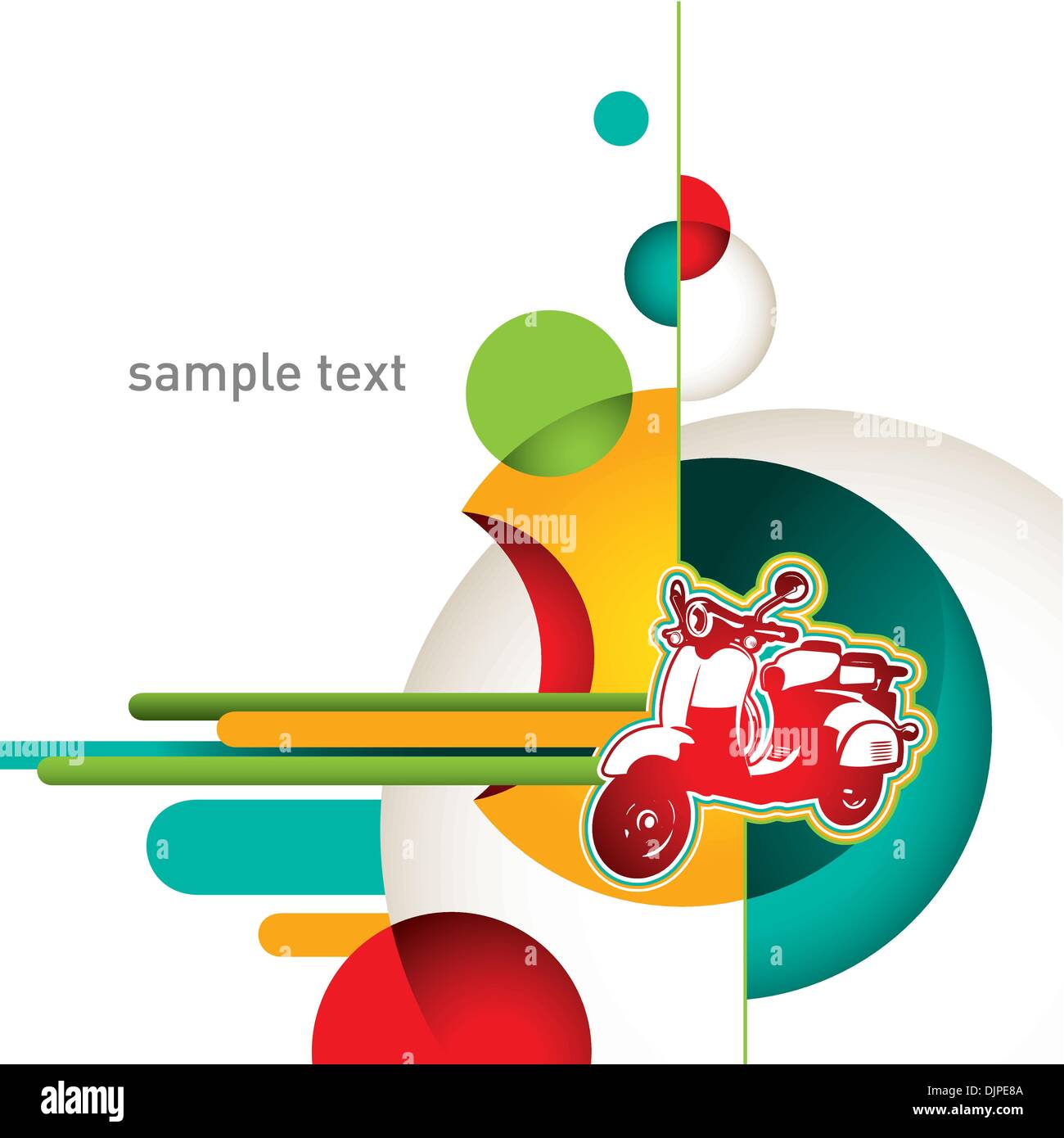 Urban layout with designed colorful objects Stock Vector