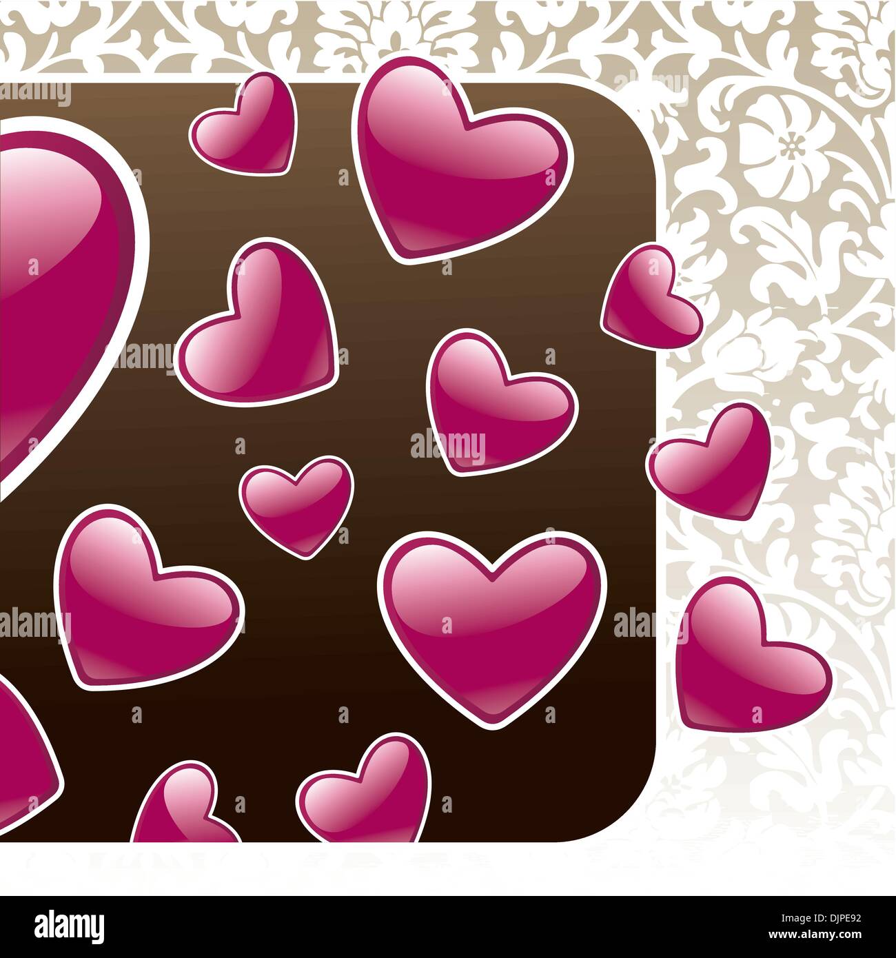 Vintage background with hearts Stock Vector Image & Art - Alamy