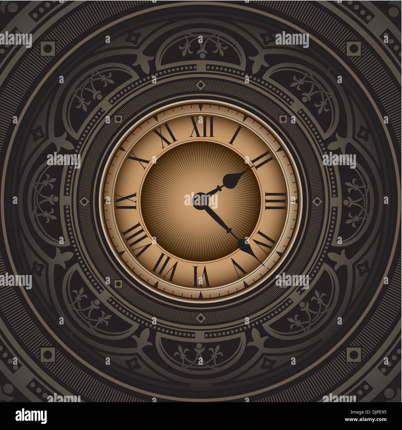 Vintage background with old clock Stock Vector Image \u0026 Art - Alamy, image size:1300x1390