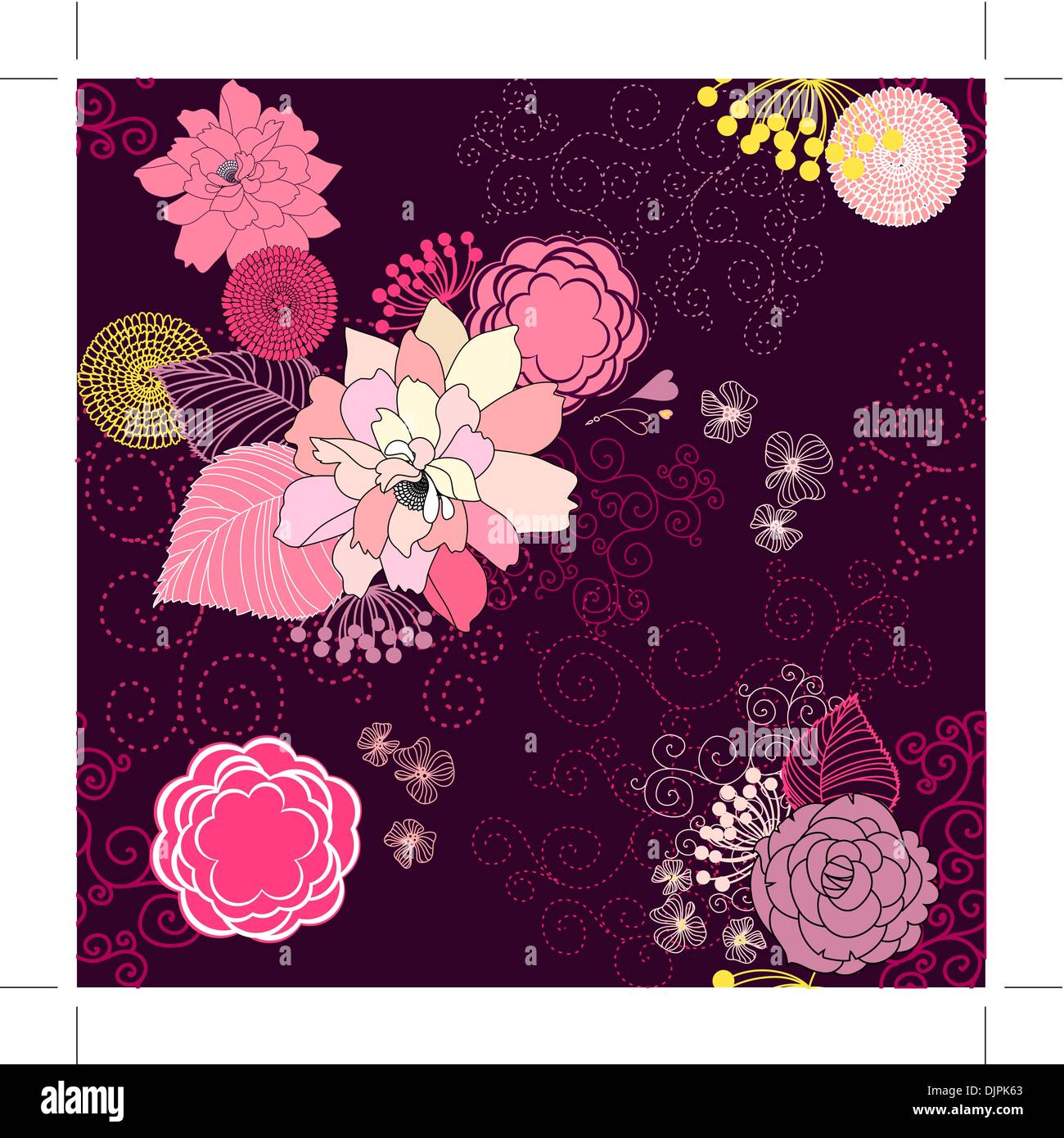 Vector Flower (Seamless Pattern Stock Vector Image & Art - Alamy