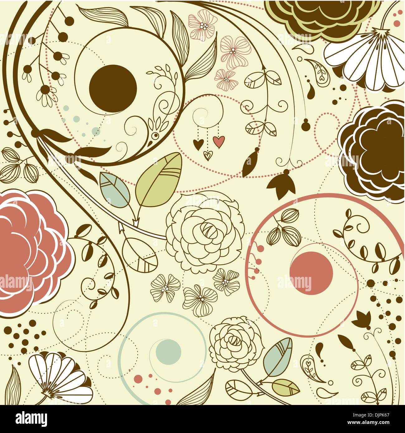 Retro floral background Stock Vector Image & Art - Alamy