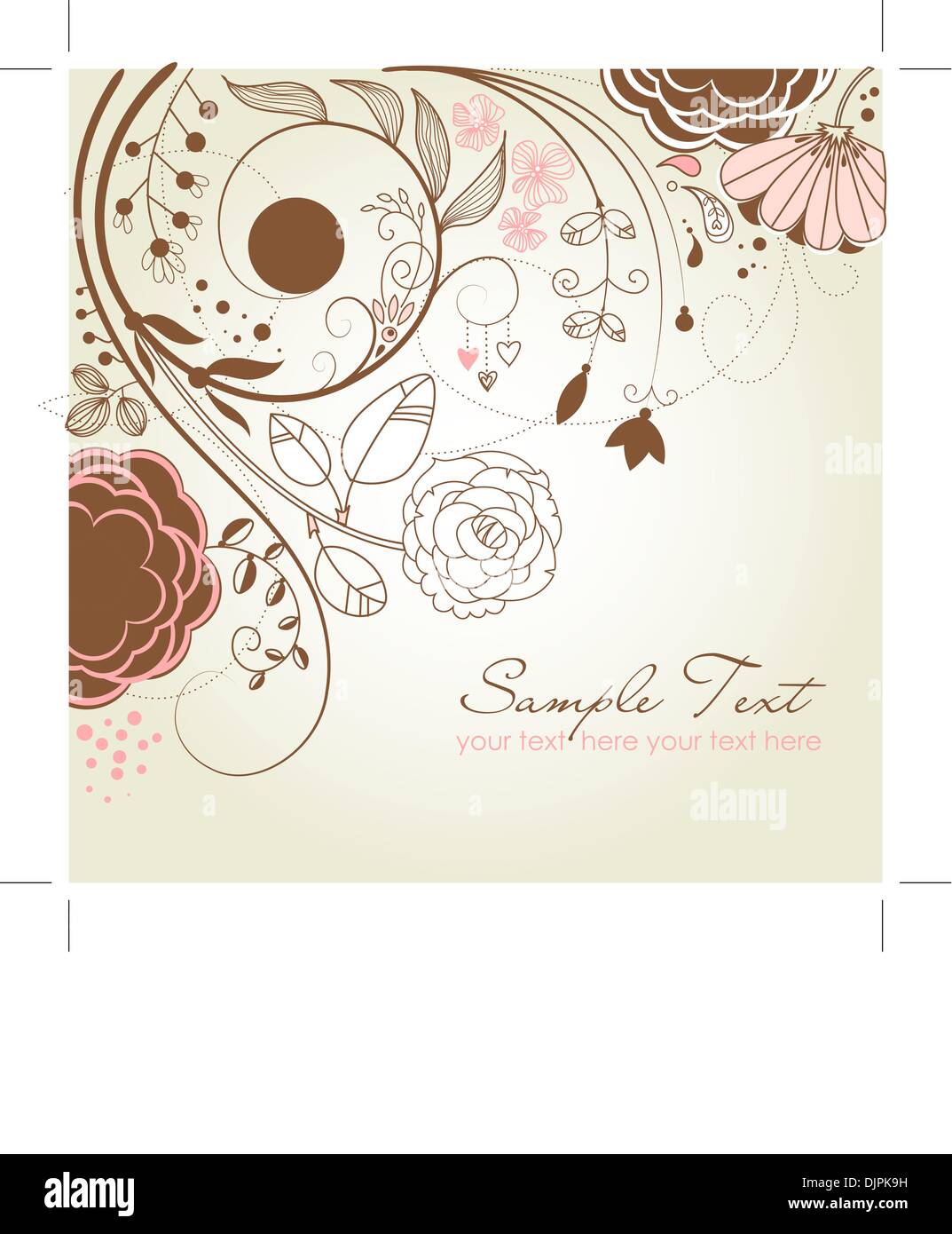 Floral greeting card Stock Vector Image & Art - Alamy
