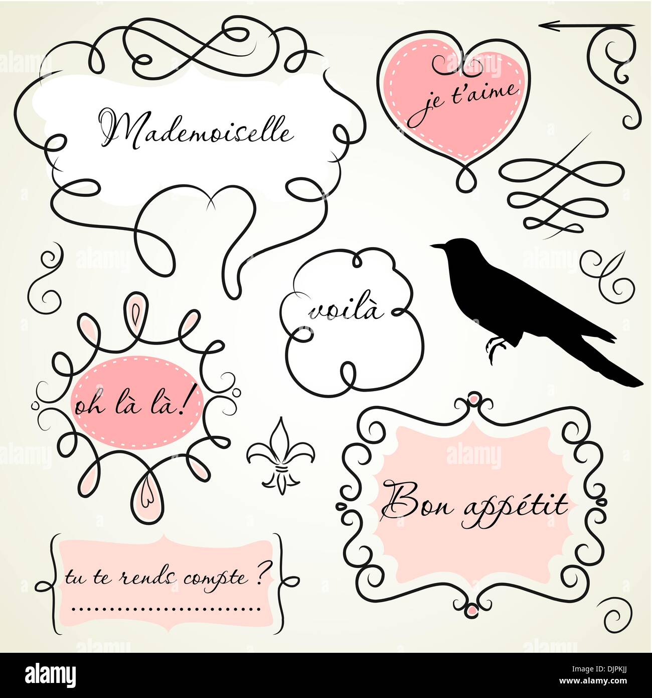 Doodle frames Stock Vector
