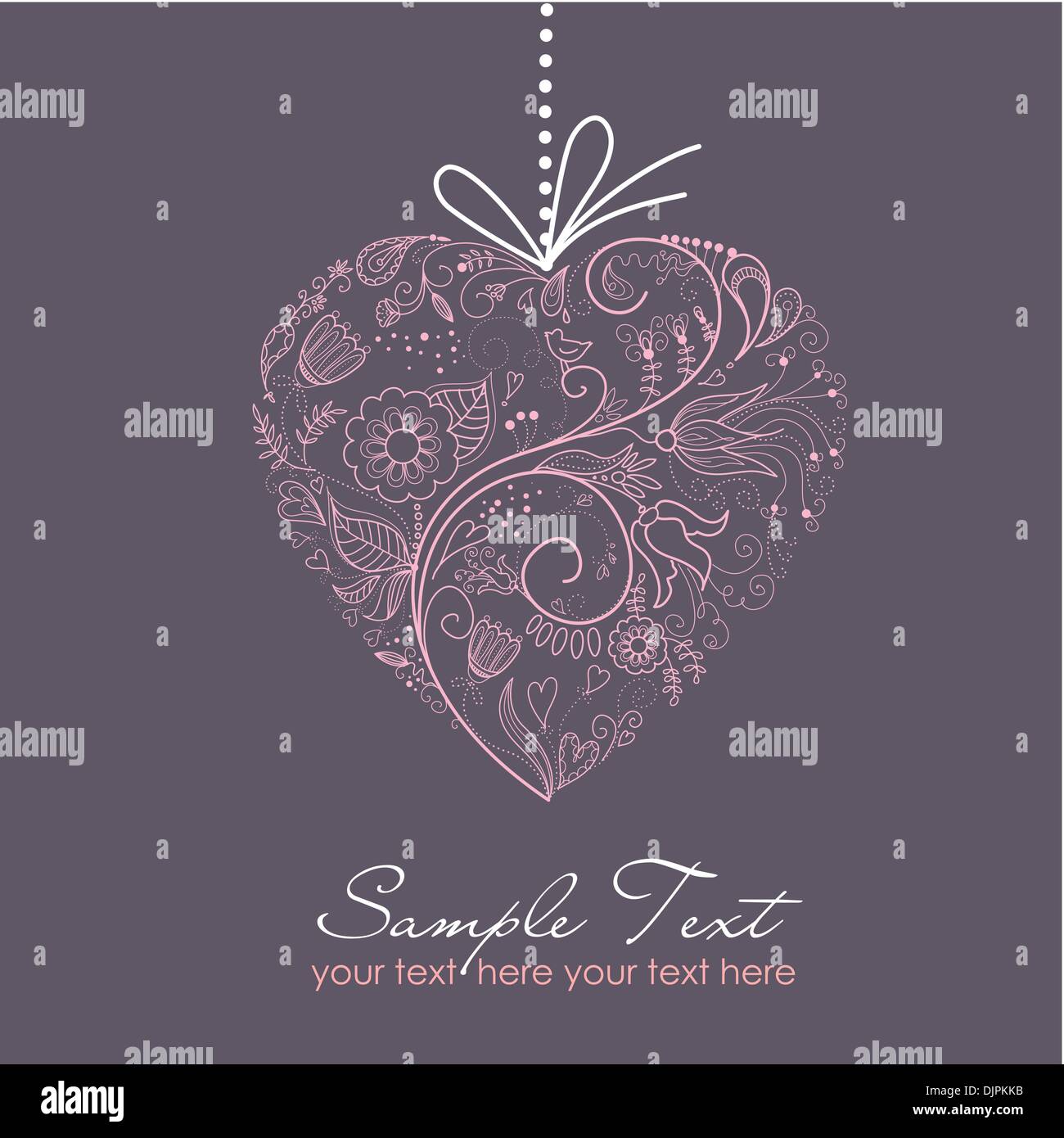 Pink Heart on Grey Background Stock Vector Image & Art Alamy