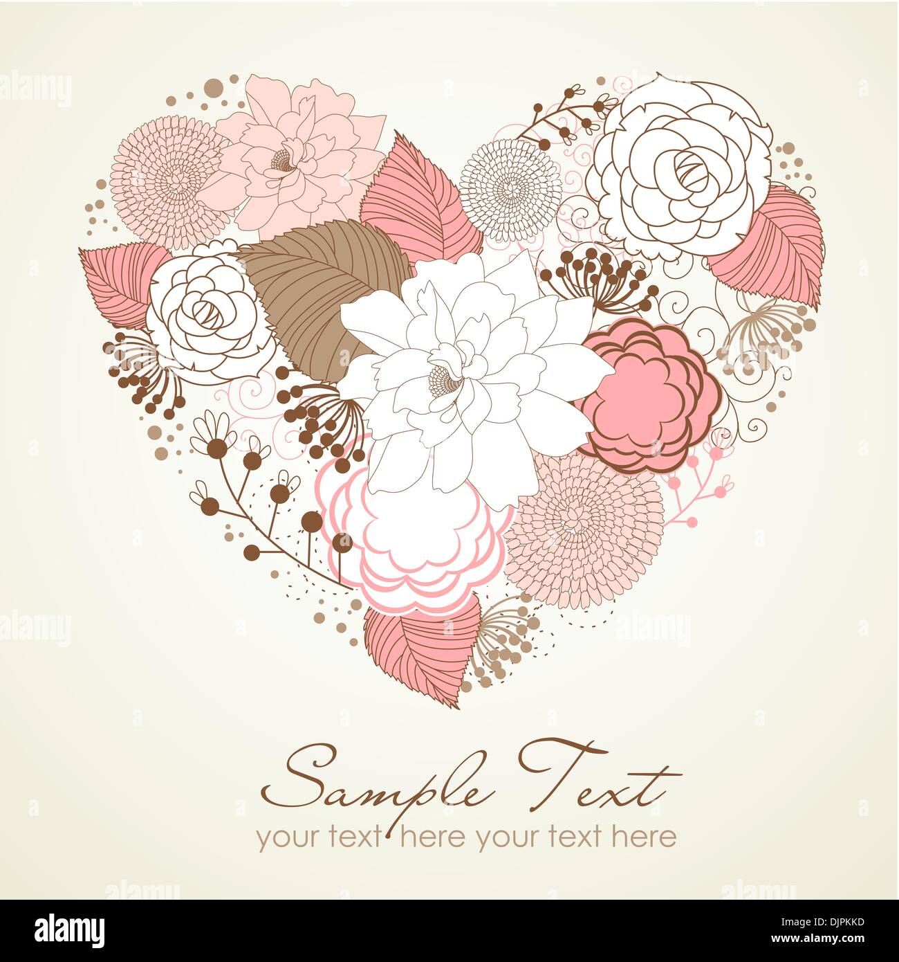 Floral heart shape Stock Vector Image & Art - Alamy