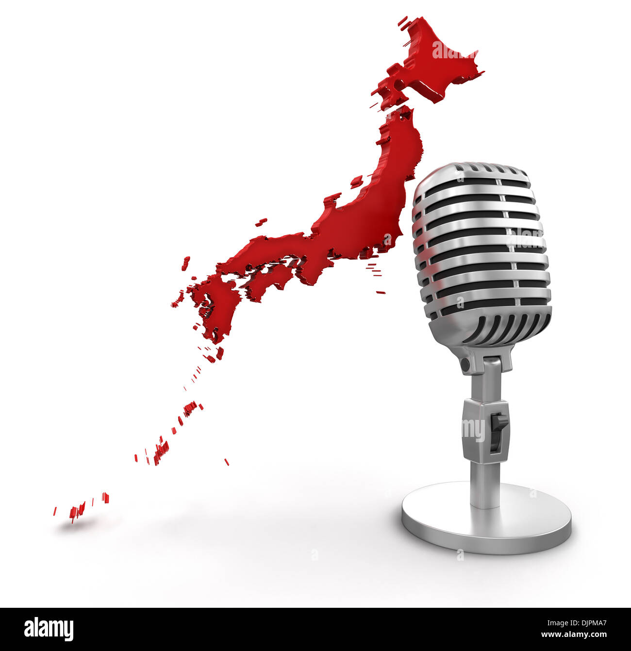 Microphone and Japan (clipping path included Stock Photo Alamy