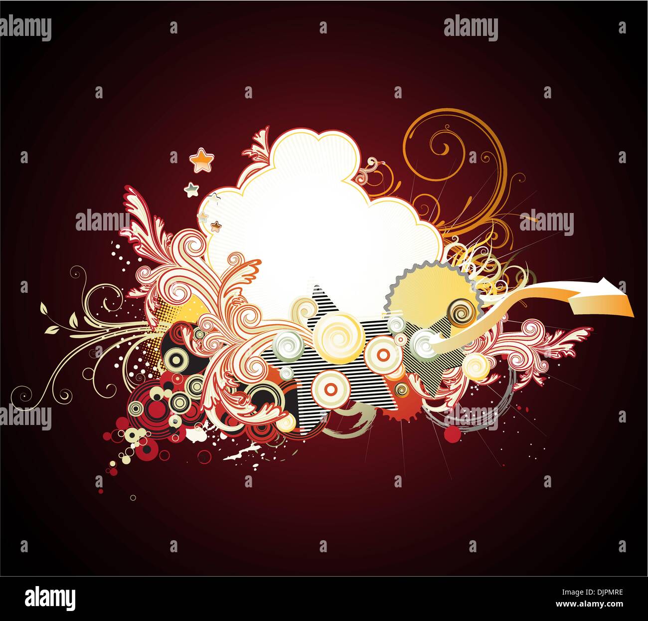 Vector illustration set of swirling flourishes decorative floral ...