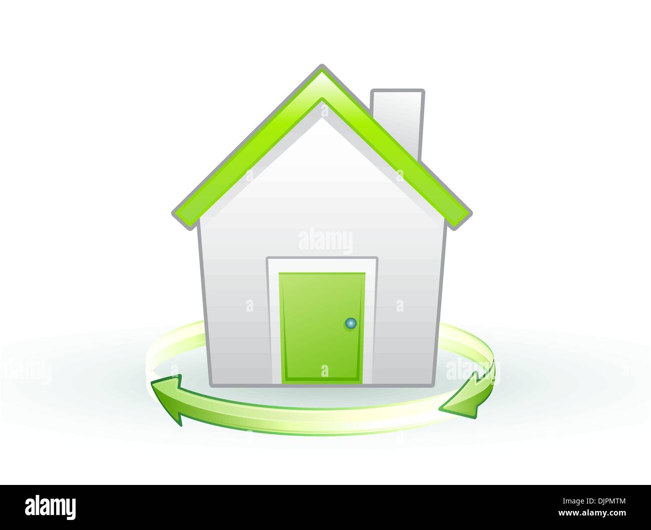 Vector illustration of Single eco icon - Green house Stock Vector Image ...