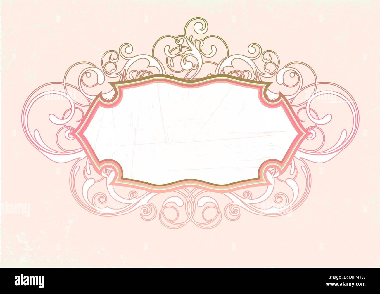 Vector illustration of titling frame on the Grunge background. Blank so