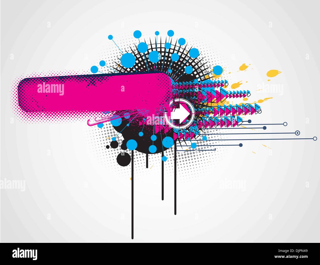 Vector illustration of urban background with grunge stained Design ...