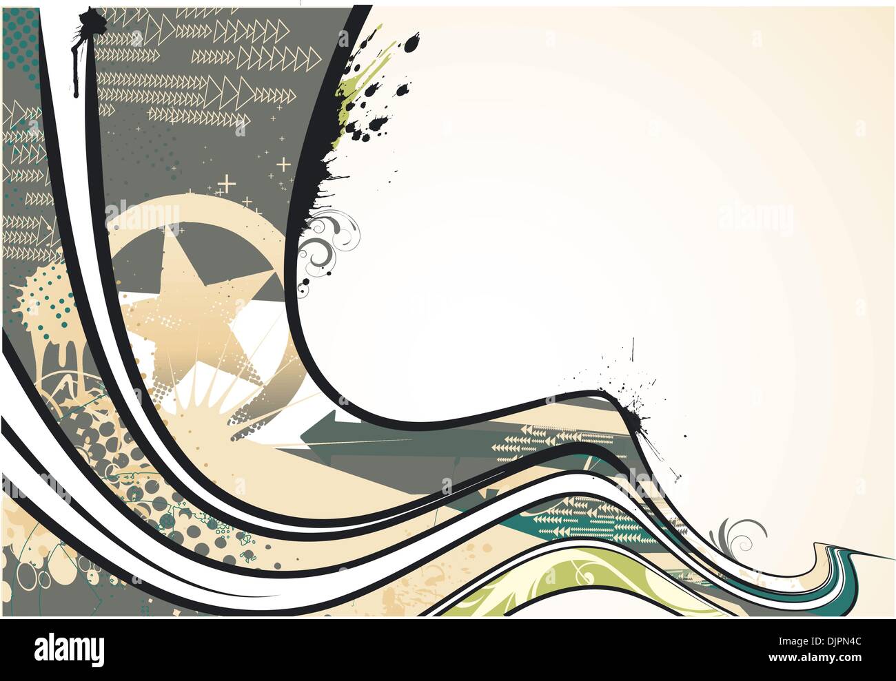 Vector illustration of urban background with grunge stained Design ...