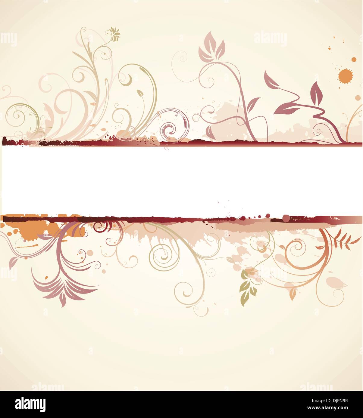 Vector illustration of styled Floral Decorative banner Stock Vector