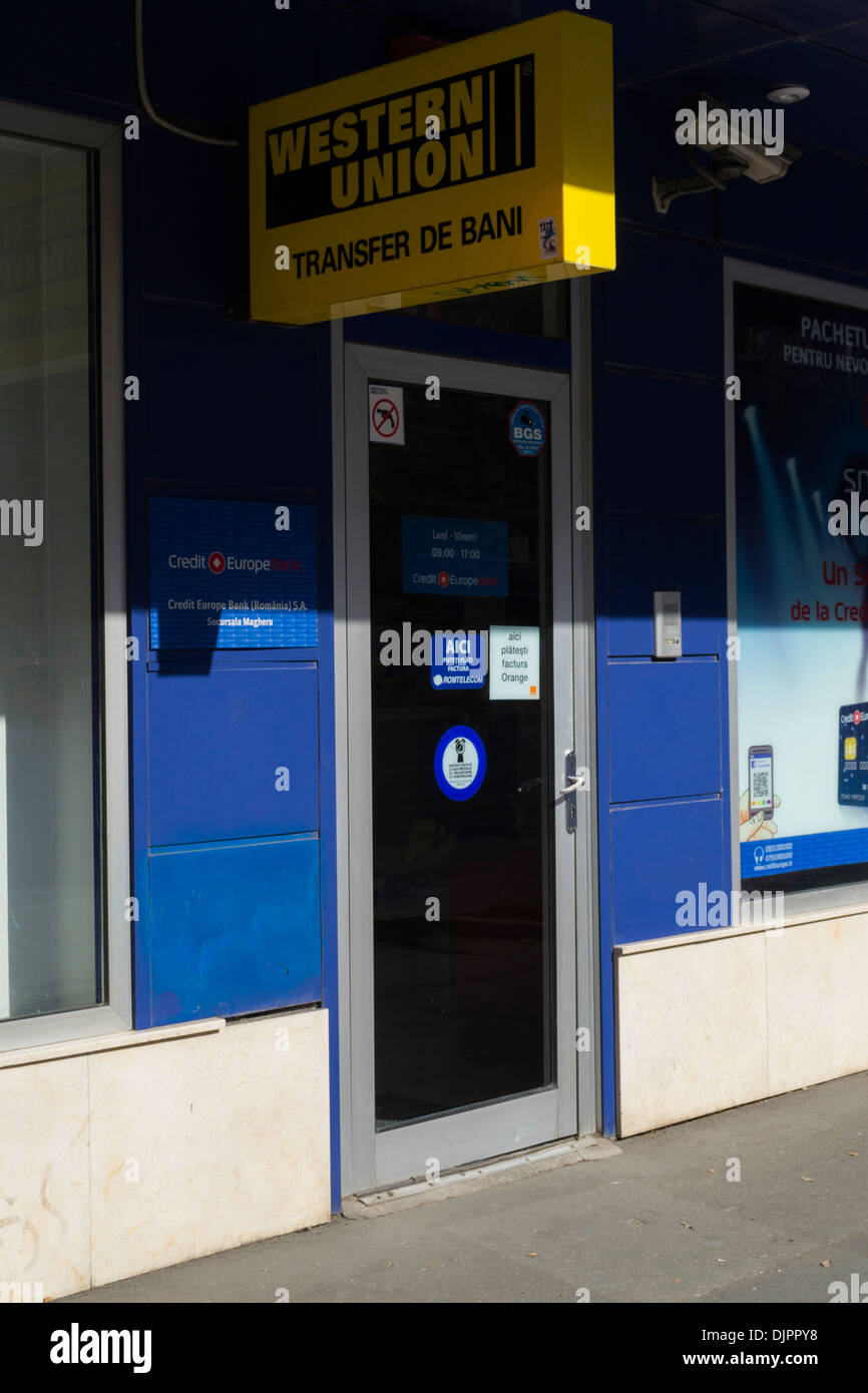 Credit Europe Bank branch office in Bucharest, Romania Stock Photo - Alamy