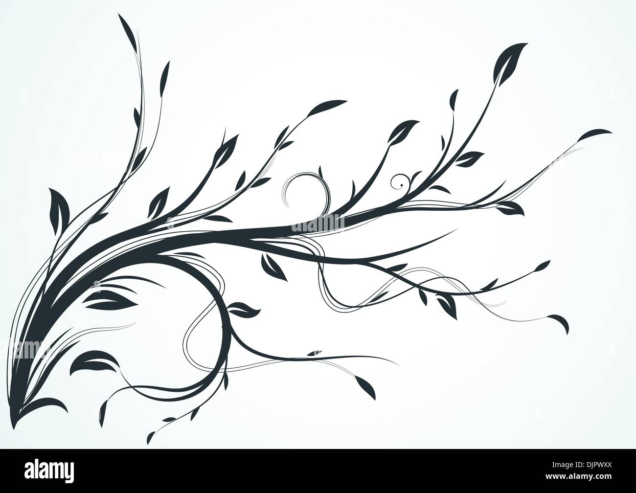 Vector illustration of swirling flourishes decorative Floral Background ...