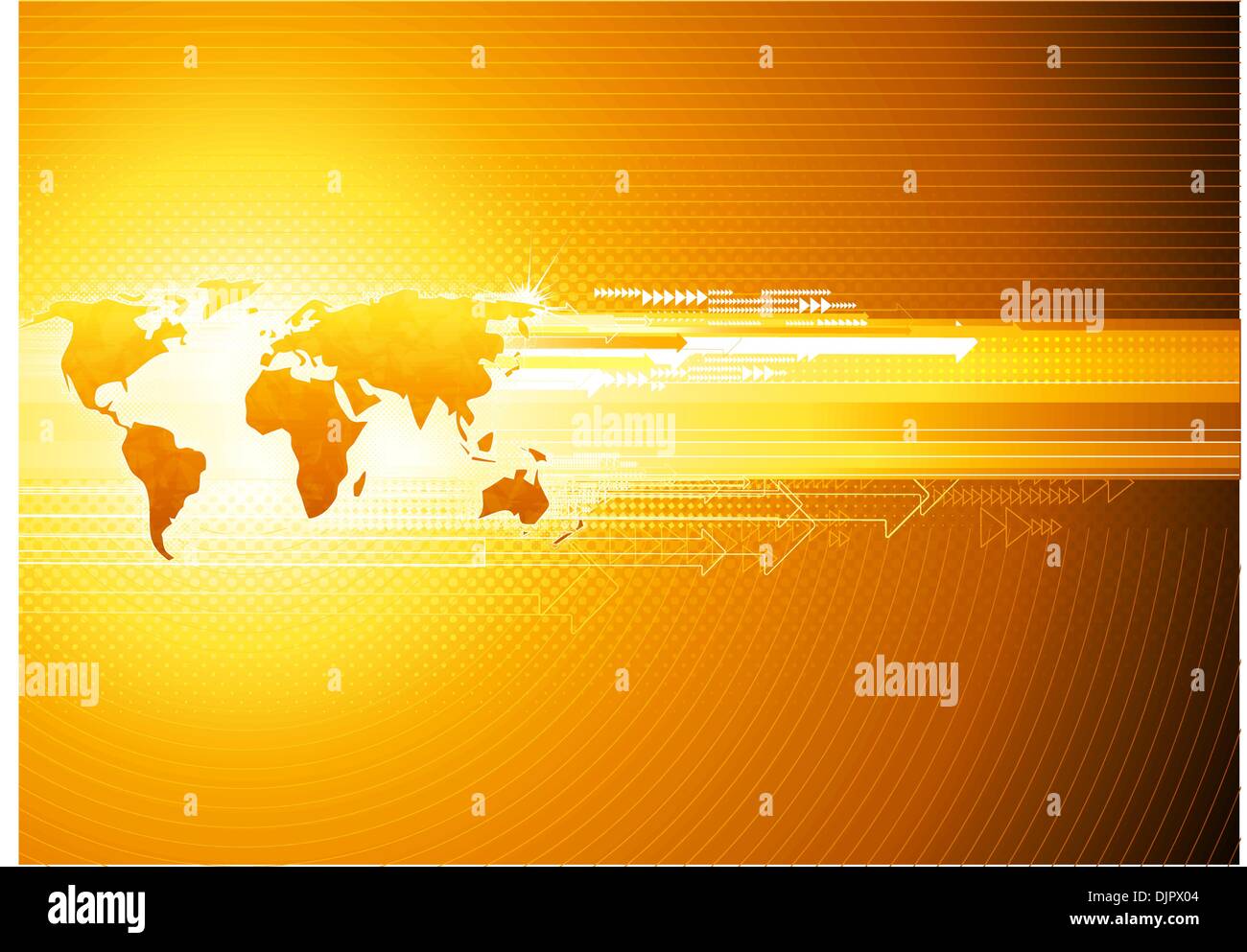 Vector illustration of orange abstract hitech Background with Glossy