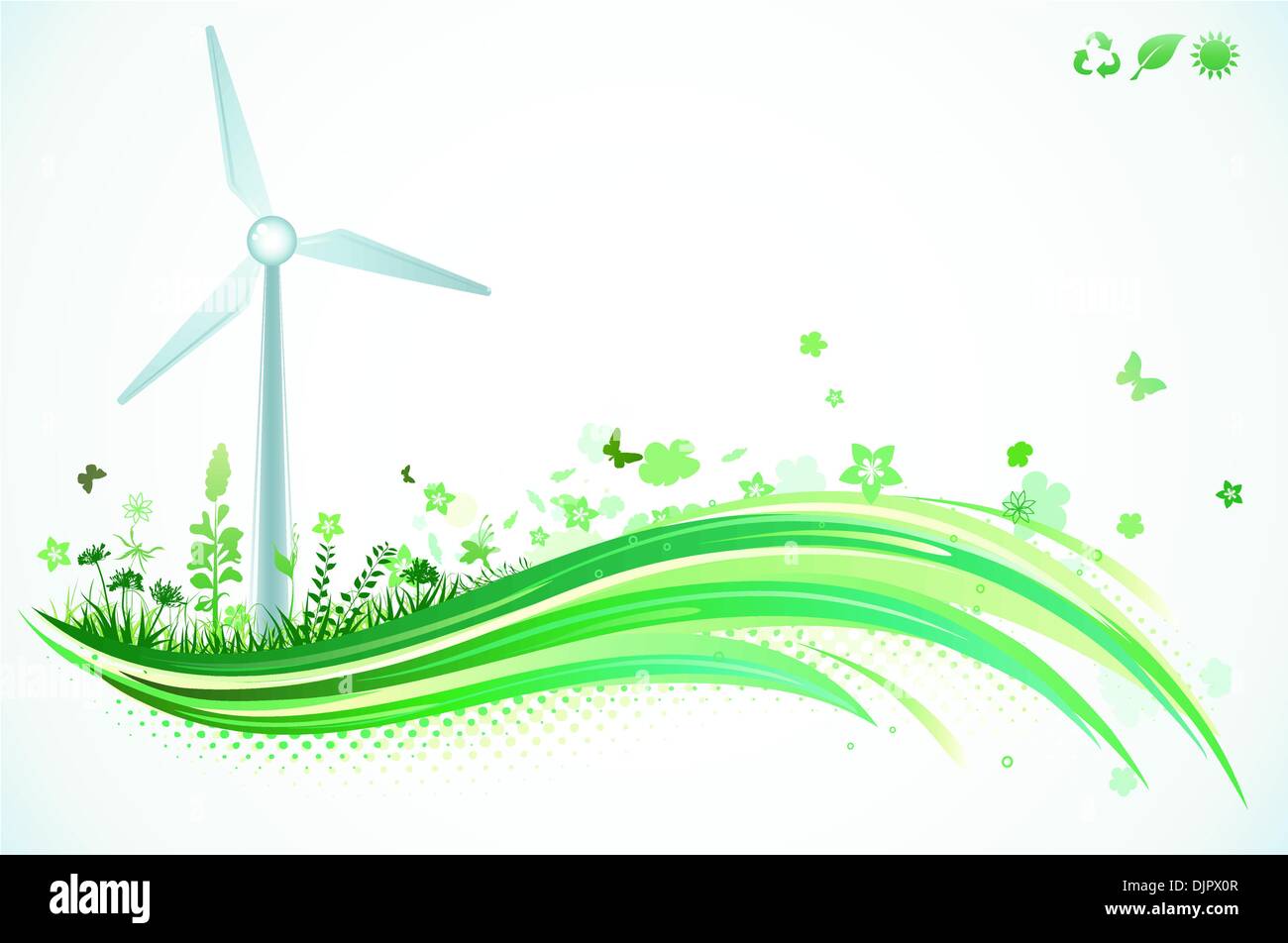 Vector illustration of Green eco Background Stock Vector Image & Art ...