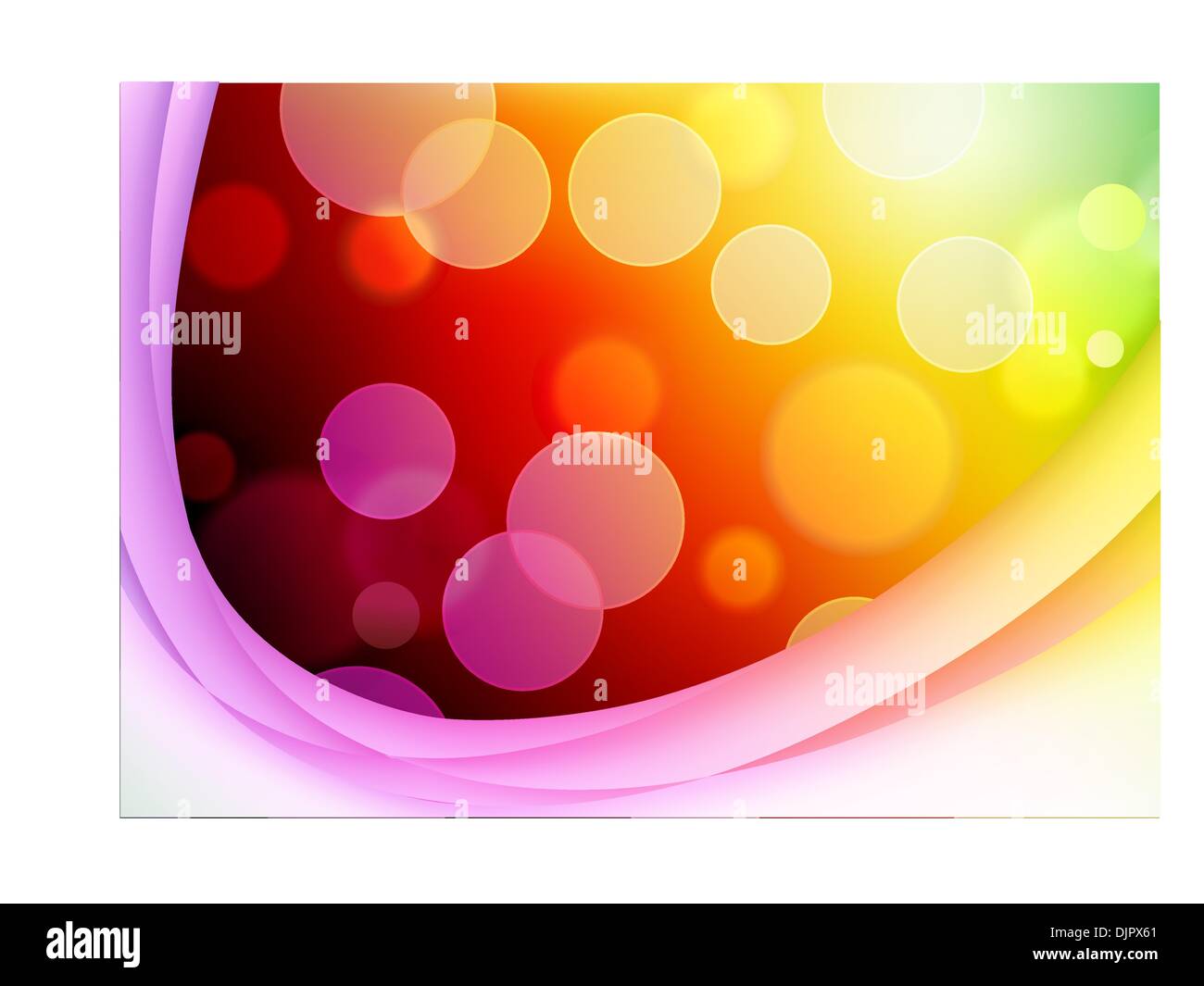 Vector illustration of red abstract background with blurred magic neon ...