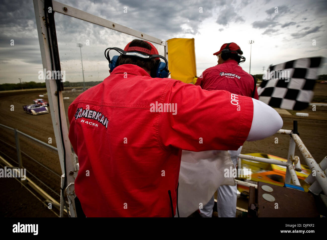 Apr 24, 2010 New Egypt, New Jersey, USA Flagmen signal the racers