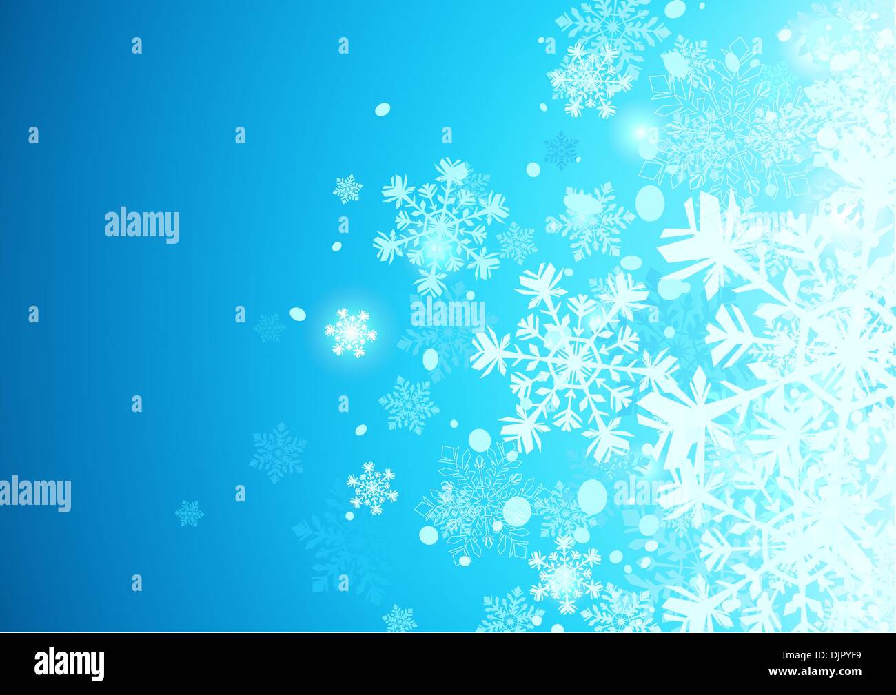 Vector illustration of Blue abstract background with cool snowflakes ...