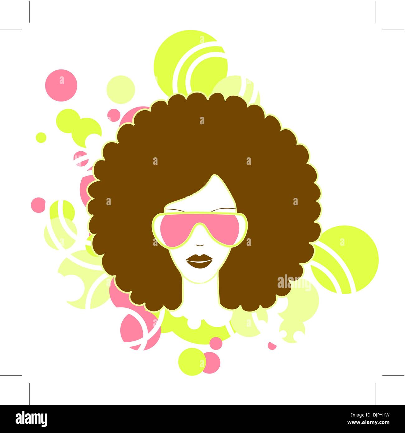 afro woman Stock Vector