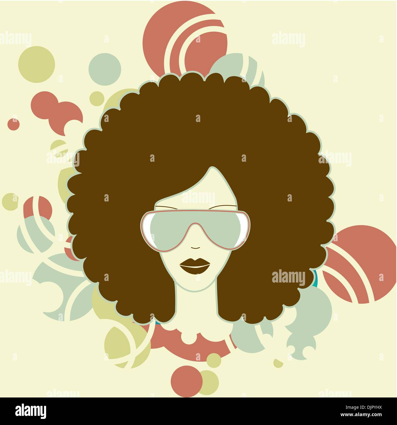 afro woman Stock Vector