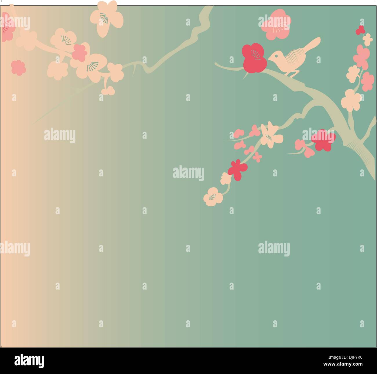 Floral background with birds Stock Vector Image & Art - Alamy