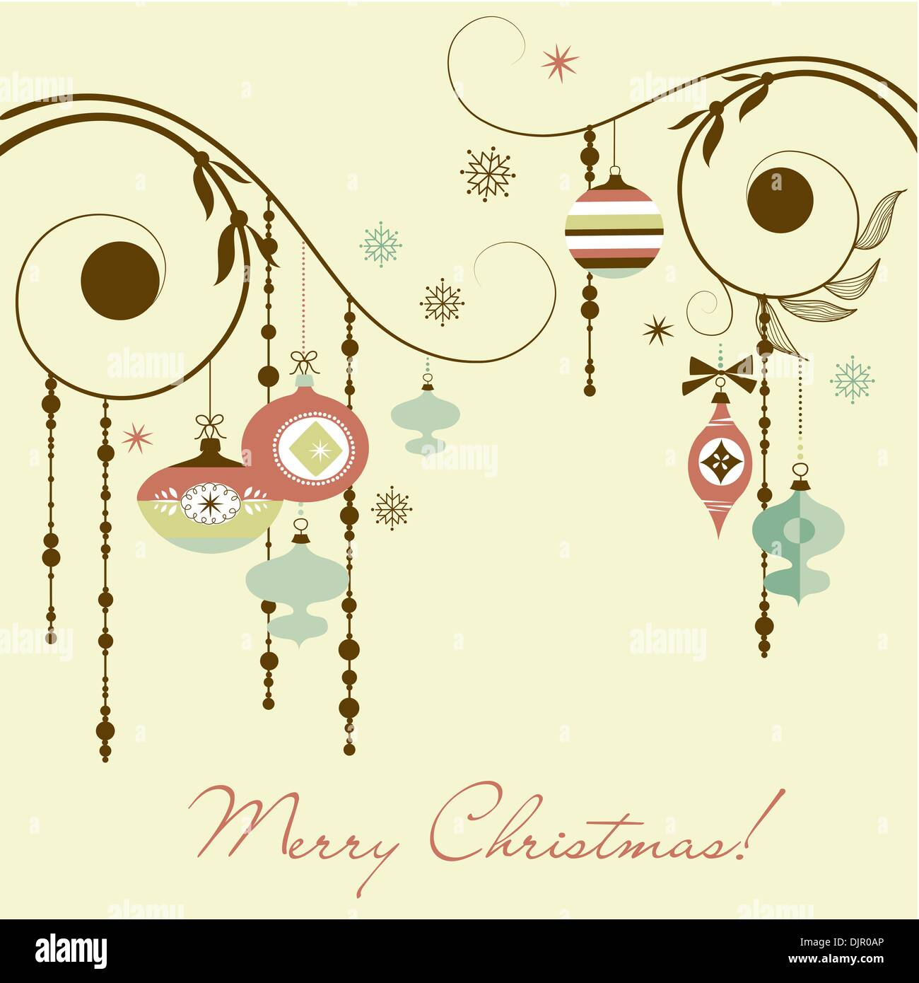 Christmas Retro Decorations Stock Vector Image & Art - Alamy