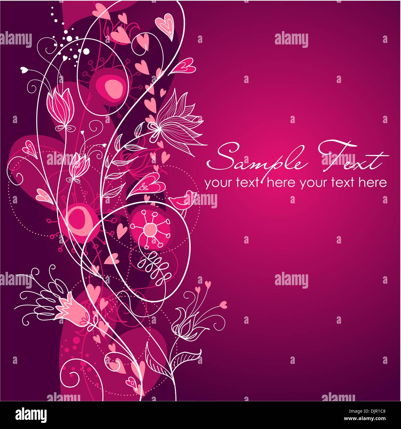 Floral greeting card Stock Vector Image & Art Alamy