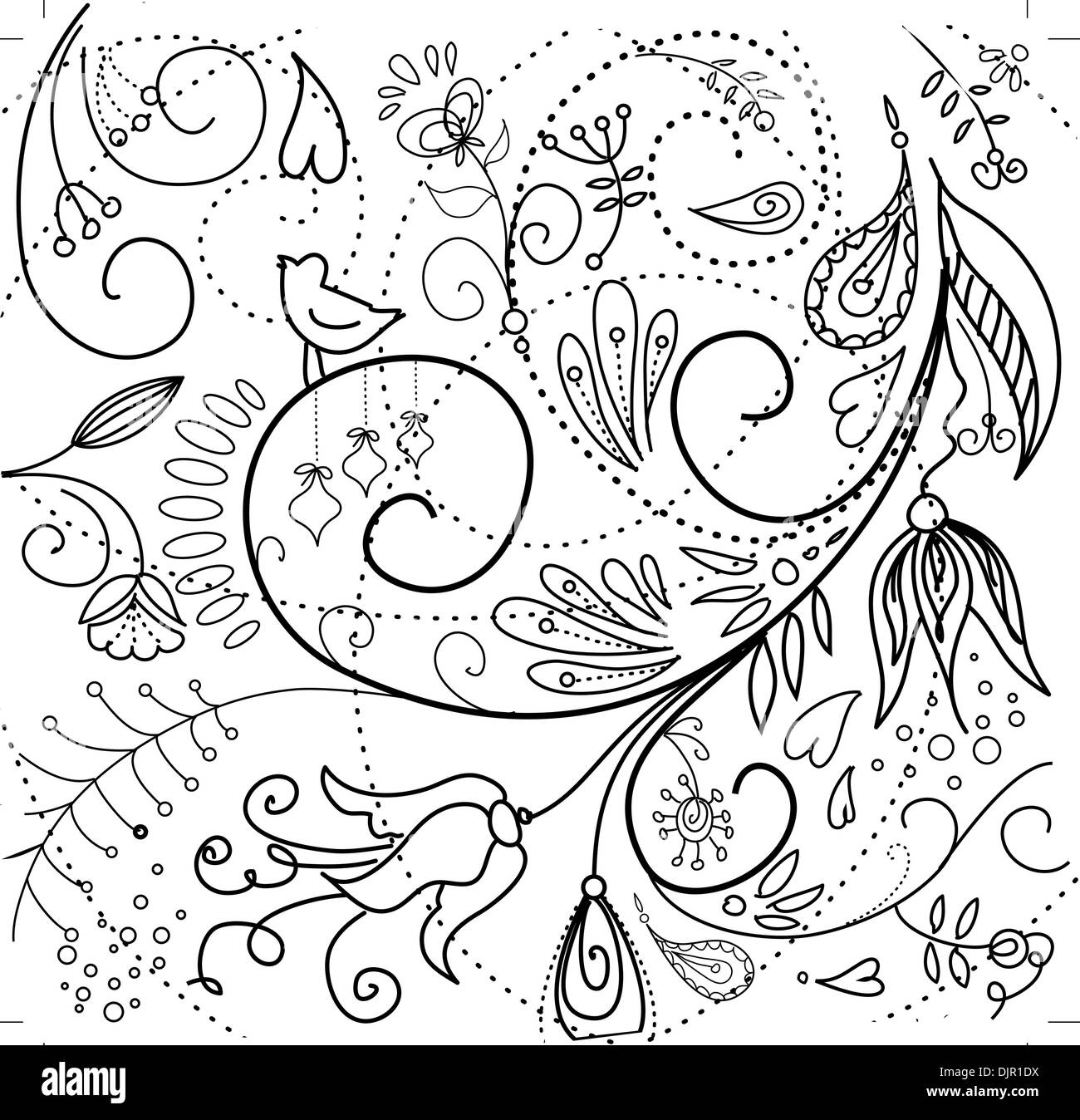 Floral greeting card Stock Vector Image & Art - Alamy
