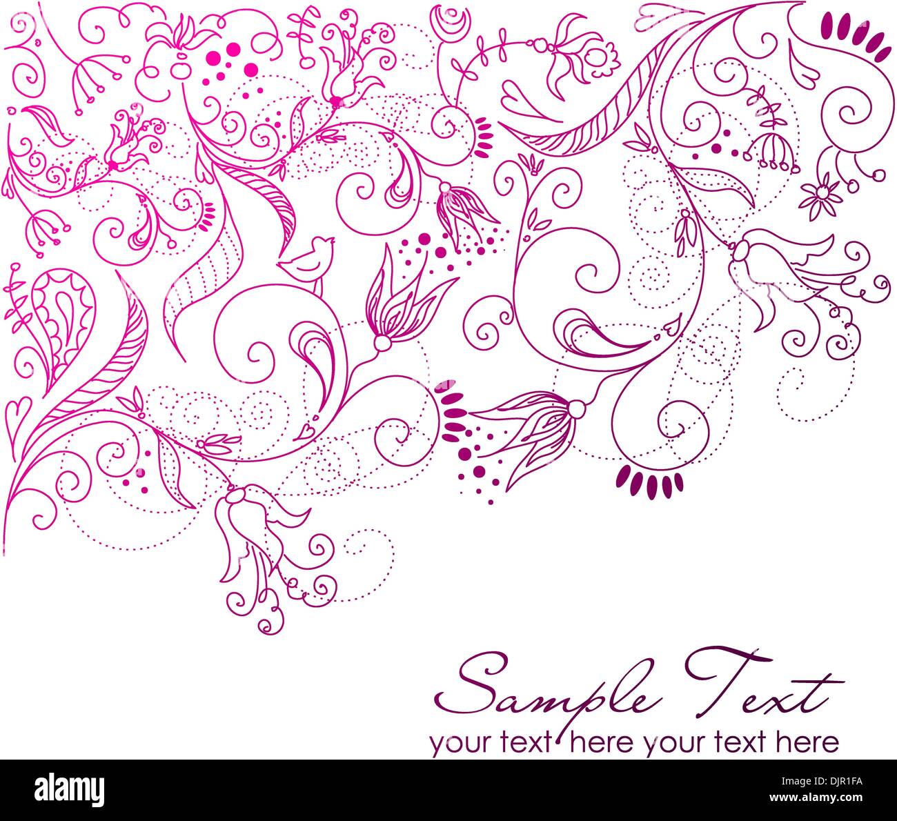 Floral greeting card Stock Vector Image & Art - Alamy