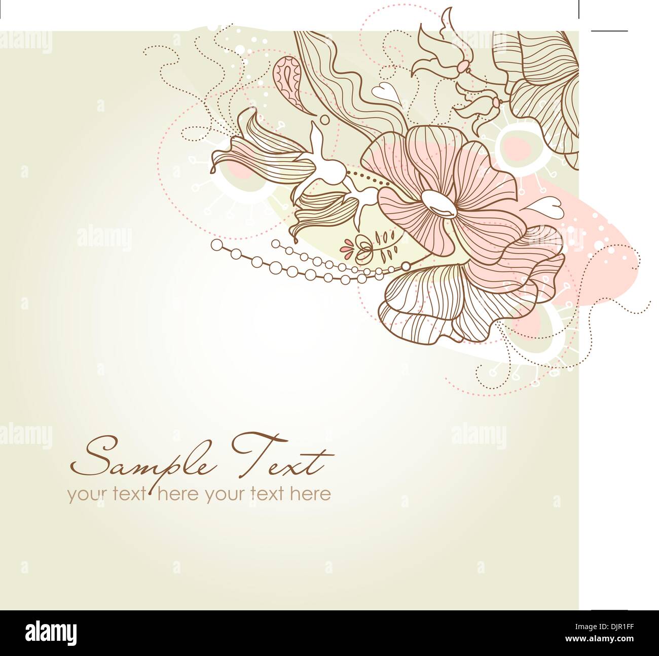 Floral greeting card Stock Vector Image & Art - Alamy
