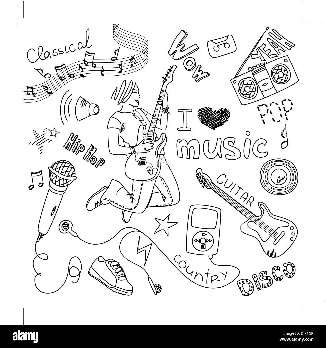 Music Vector Doodles Stock Vector