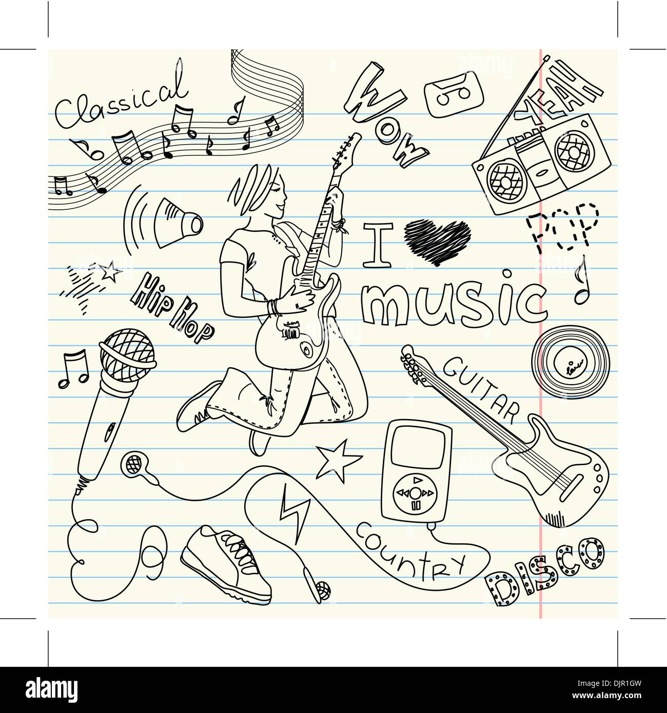 Music Vector Doodles Stock Vector Image & Art - Alamy