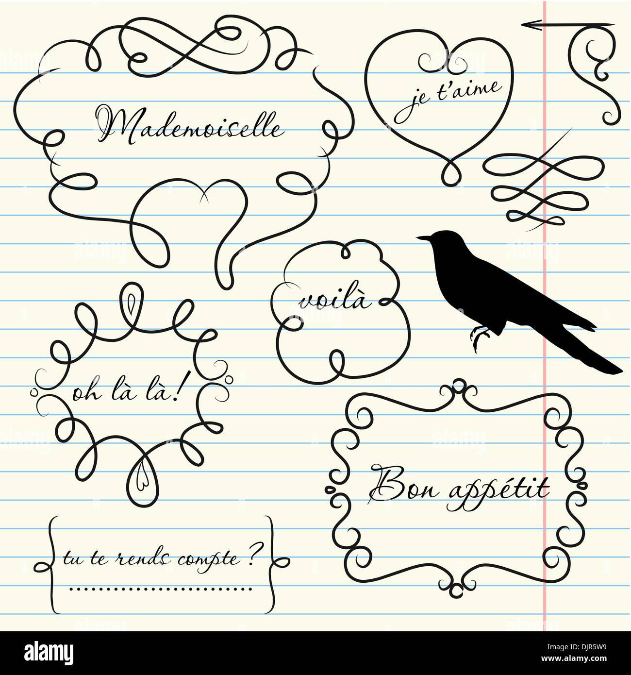 Doodle frames Stock Vector