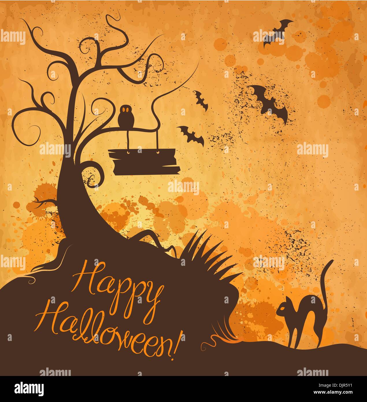 Halloween grunge vector background Stock Vector
