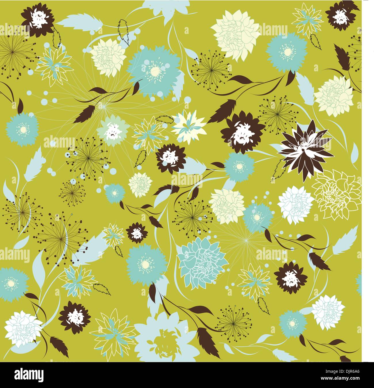 vector retro floral seamless pattern Stock Vector Image & Art - Alamy
