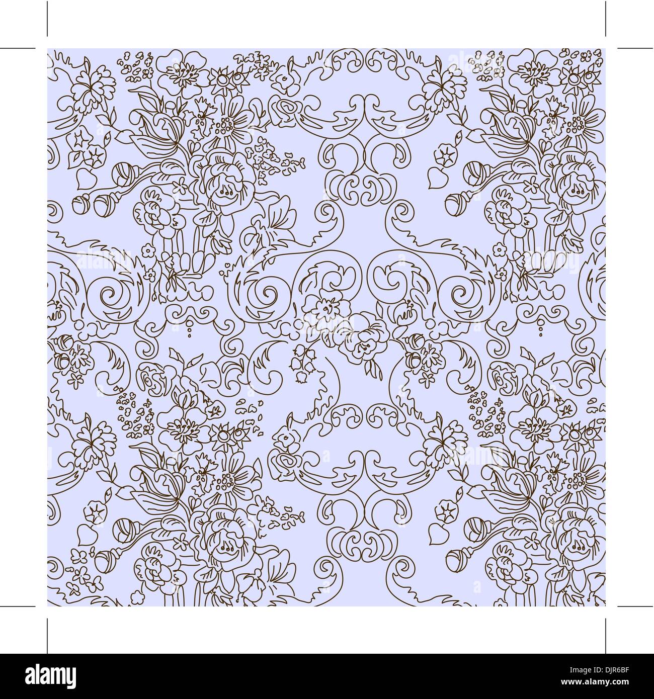 Vintage floral background. Vector illustration. Stock Vector