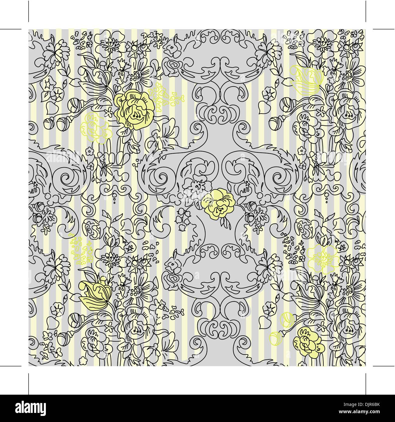 Vintage floral background. Vector illustration. Stock Vector