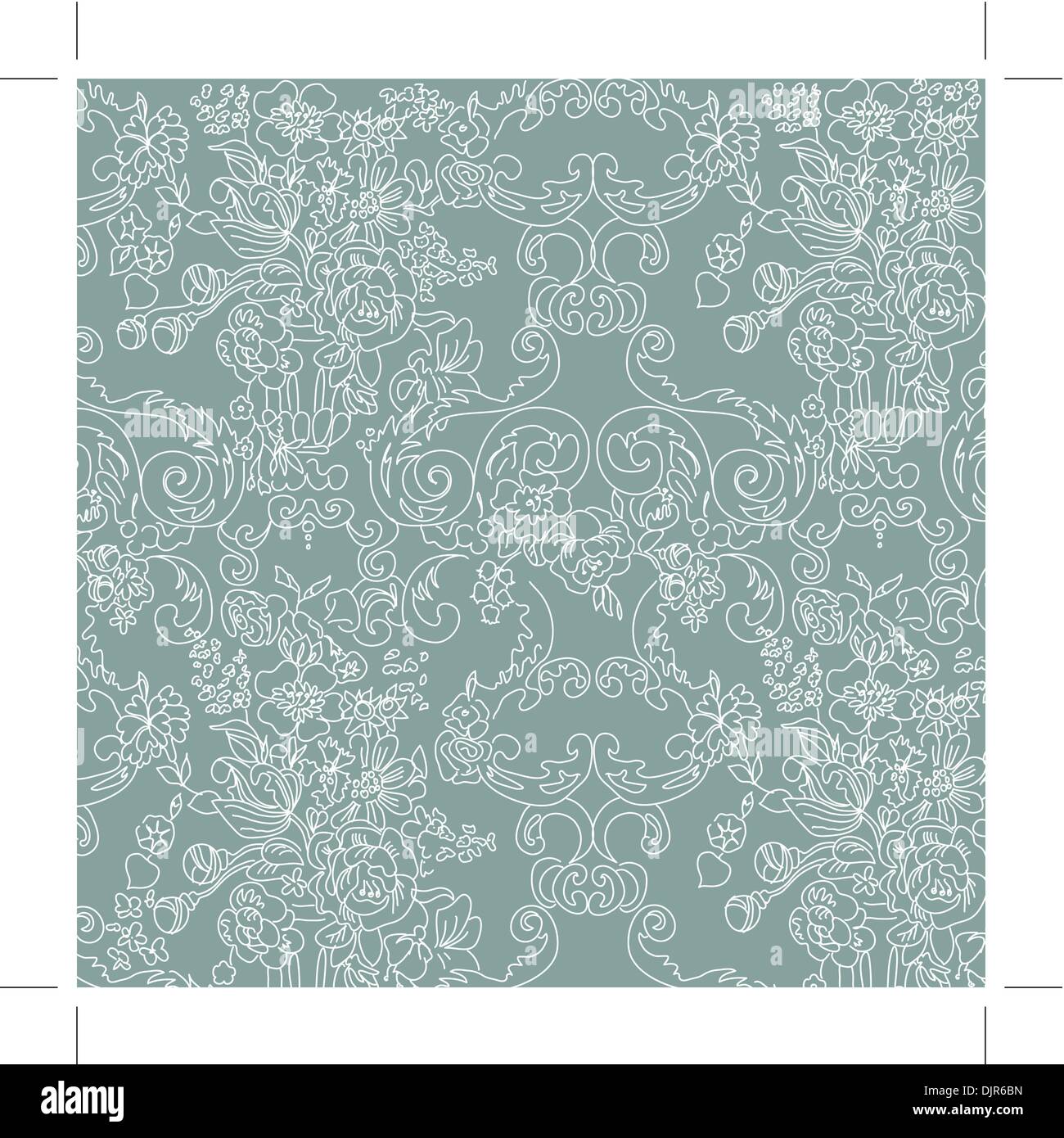Vintage floral background. Vector illustration. Stock Vector