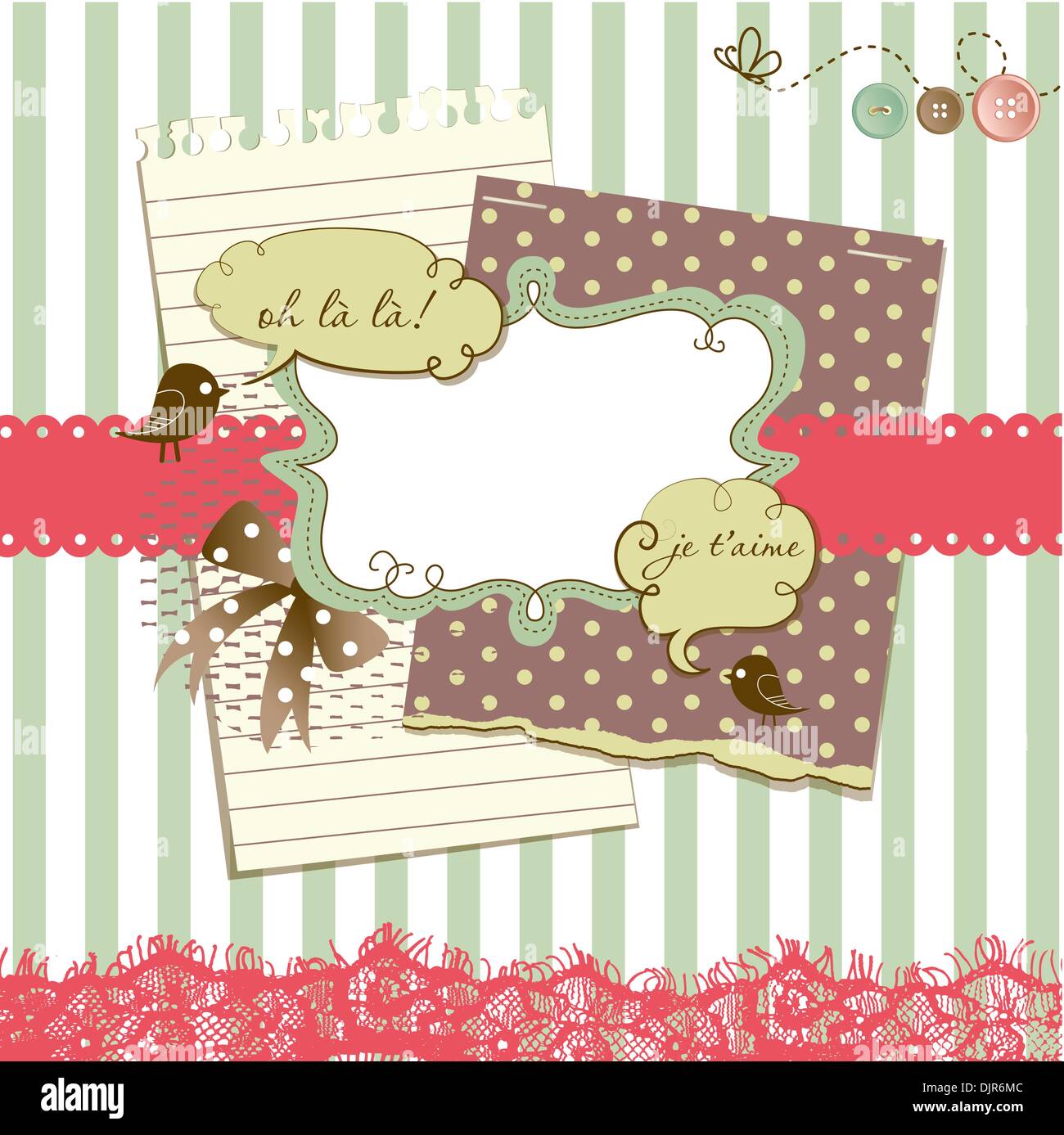 Cute scrapbook elements Stock Vector Image Art Alamy