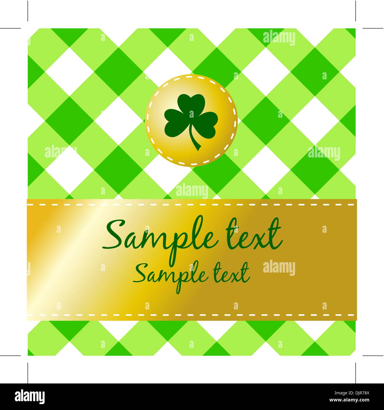 St. Patrick background with clover, element for design, vector illustration Stock Vector