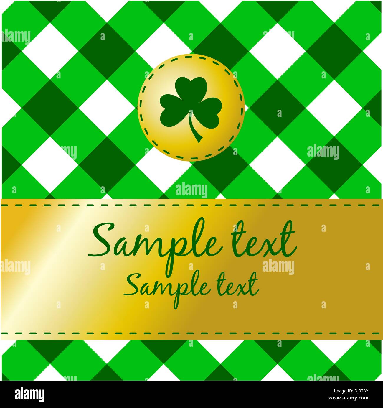 St. Patrick background with clover Stock Vector