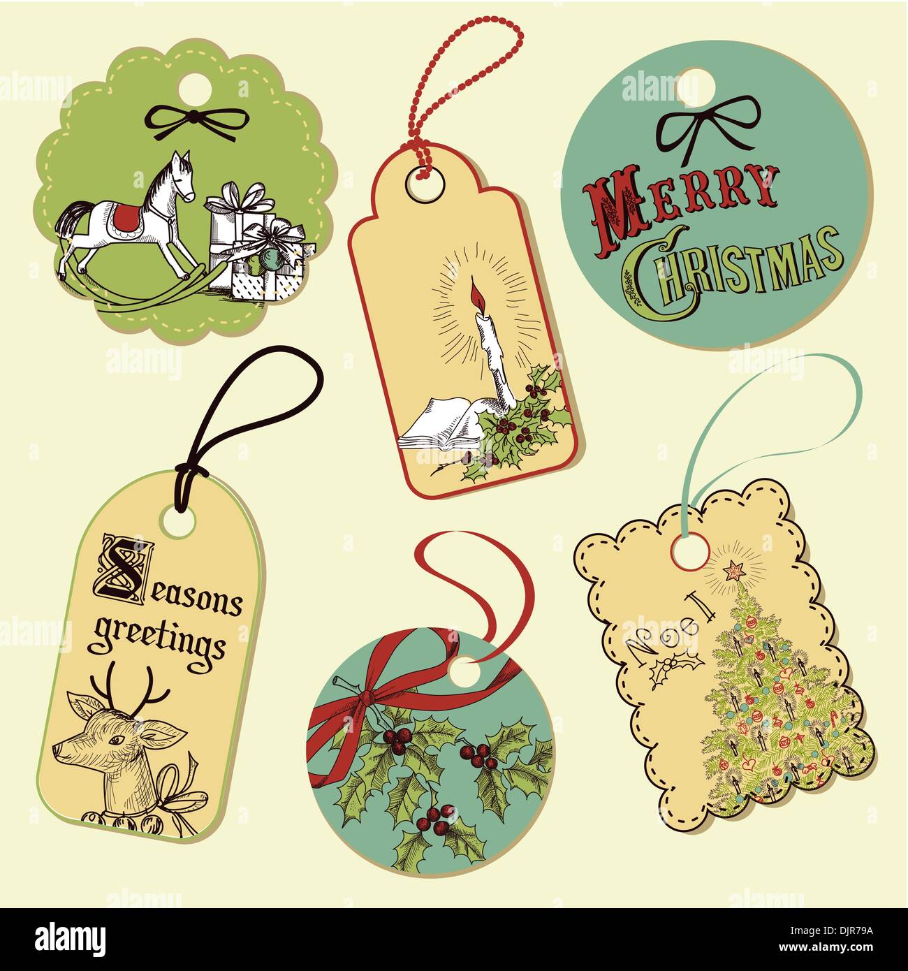 Christmas tree price tags Stock Vector Images Alamy